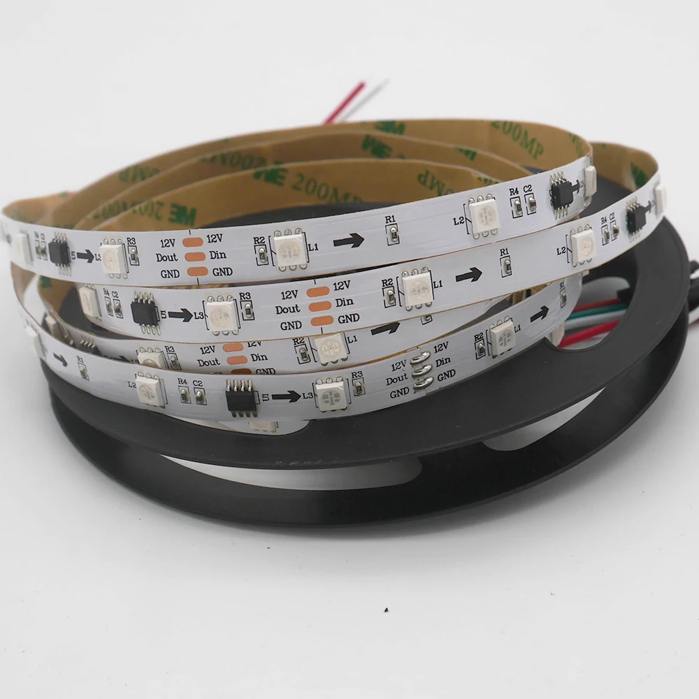 1 м/3 м/5 м 30/48/60 светодиодов/м WS2811 Светодиодная ленсветильник Smart Pixel 5050 SMD RGB