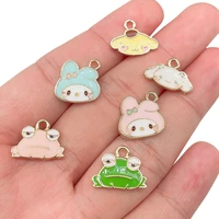 20pcsset wholesale handmade earrings accessories fashion enamel cartoon frog animal charm pendant jewelry making supplies