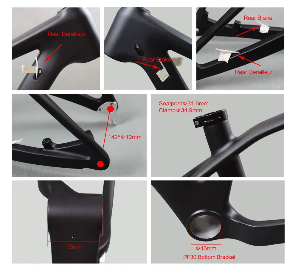 Современная углеродная рама mtb подходит как для 27,5/29er wheelset карбоновая рама для горного велосипеда через ось 148*12 мм для горного велосипеда, карбоновая рама