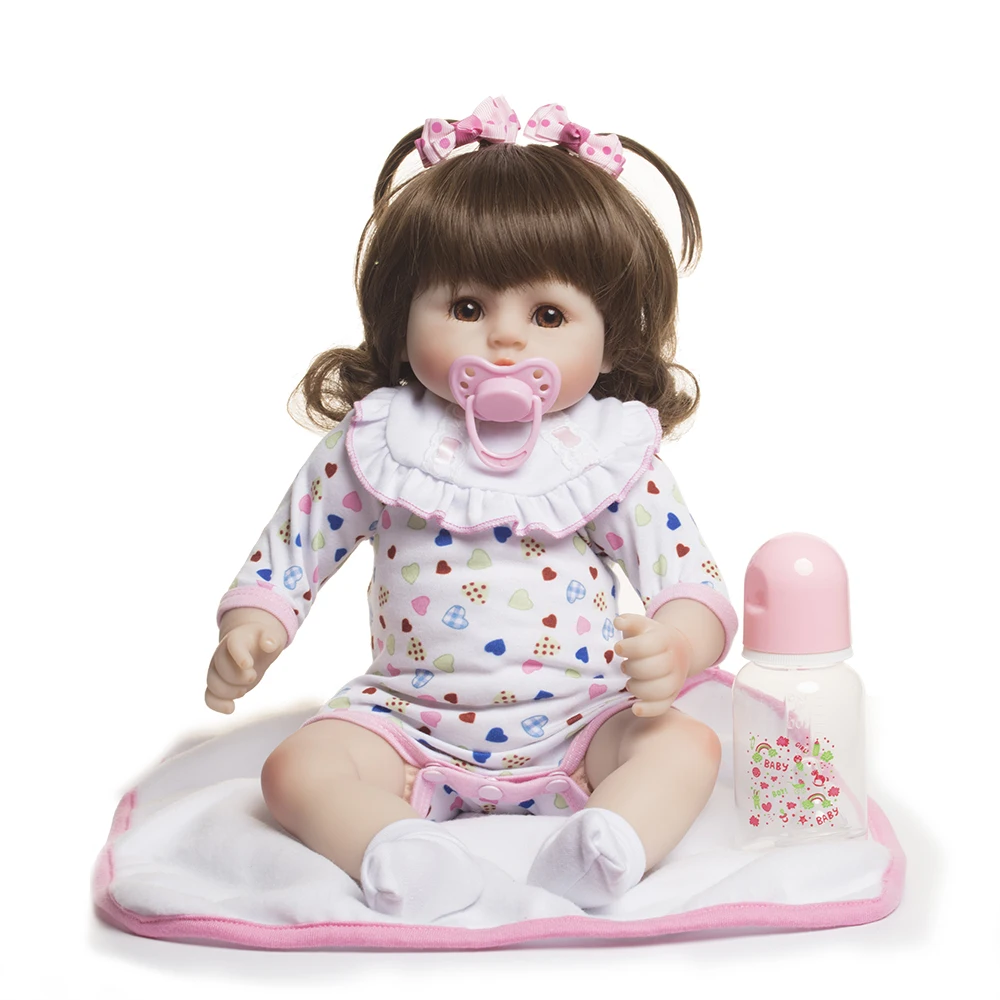 

48CM19Inch Feelwind Boneca Reborn Silicone Reborn Baby Dolls Com CorpoDe Silicone Menina Baby Dolls Kids Birthday Christmas Gift