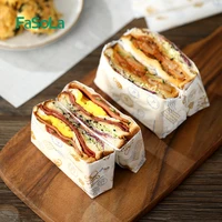 fasola 50pcs eco friendly grease proof deli wrap baking parchment paper bread sandwich food wrapping paper sheets picnic kitchen