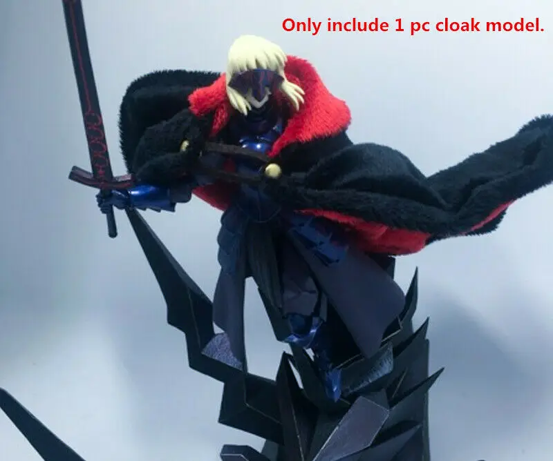 

Black 1/12 Scale Action Figure 2.0 Handmade Cloak Model for 6" Doll Toys