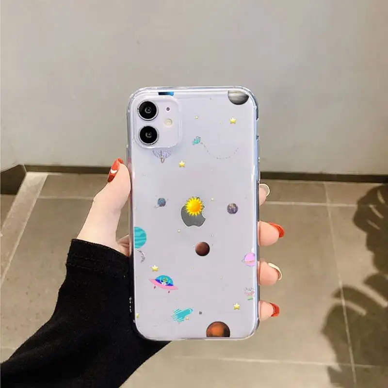 

Starry Universe Phone Case Transparent for iPhone 11 12 mini pro XS MAX 8 7 6 6S Plus X 5S SE 2020 XR