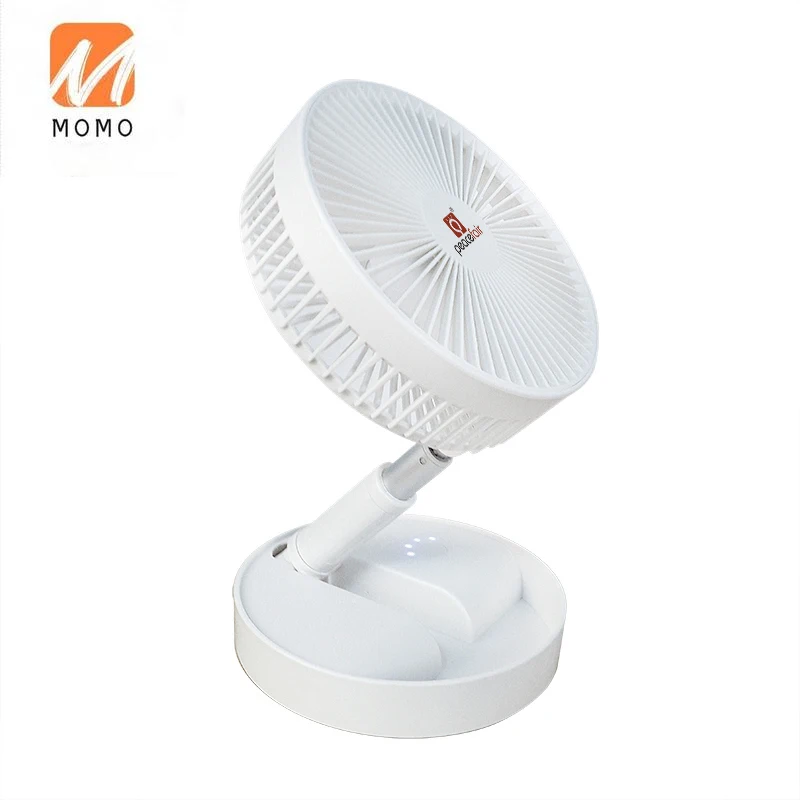 

Portable Adjustable Height and Head Great Built-in 7200mAh Battery USB Rechargeable Folding Telescopic Table Desk Stand Mini Fan