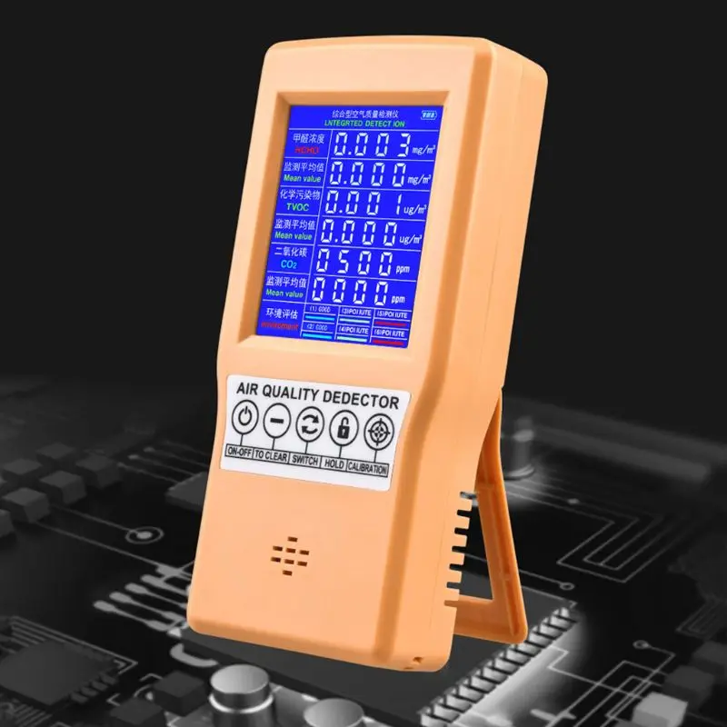 

Air Quality Detector Formaldehyde TVOC HCHO CO2 Monitor Gas Analyzer Handheld