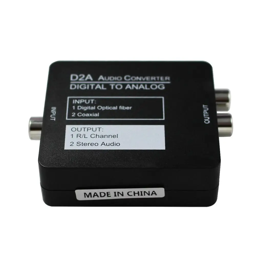 Цифровой в аналоговый DAC аудио конвертер оптический коаксиальный RCA Toslink звуковой