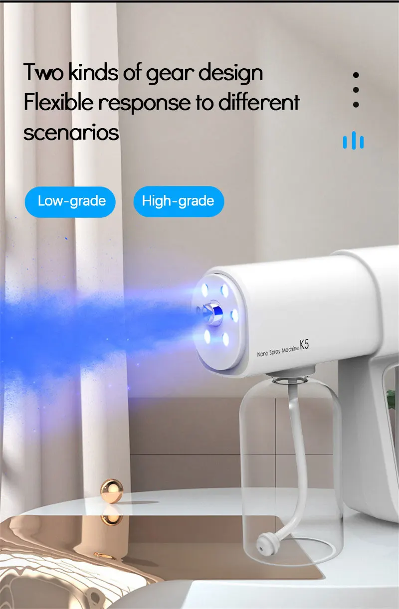 Беспроводной пульверизатор для дезинфекции ручной распылитель с нанопаром и