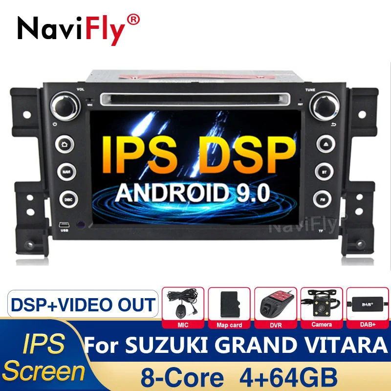 8 ядерный ips DSP Android 9 0 автомобильный dvd авто радио для SUZUKI GRAND VITARA 2006 2013