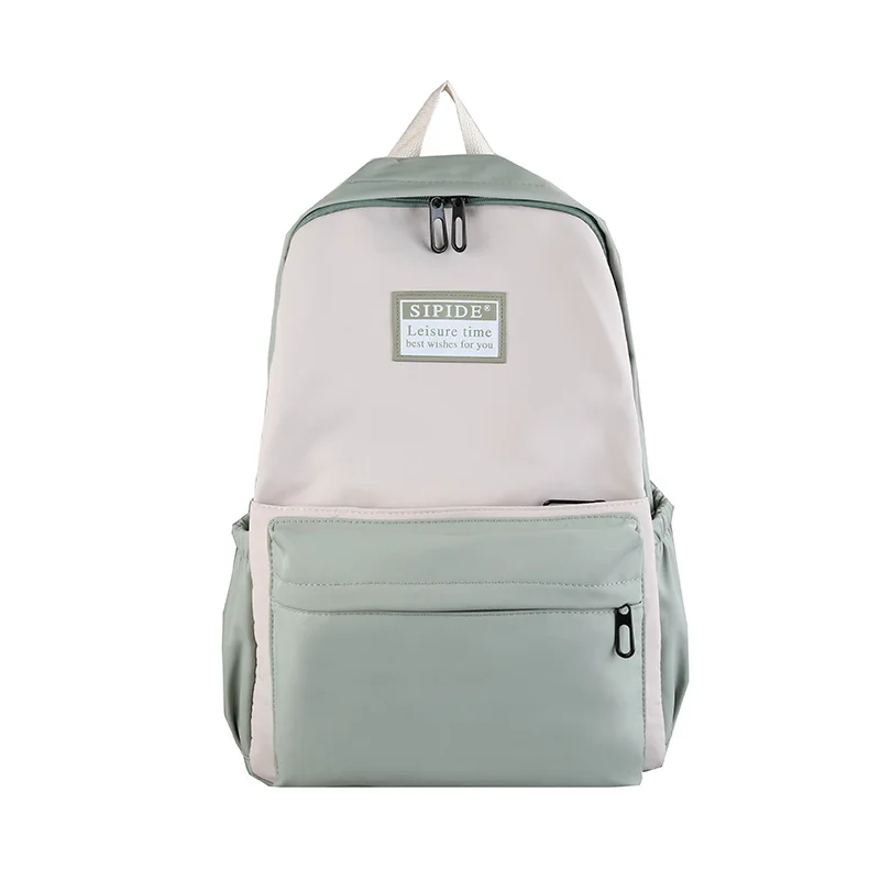 

Contrast Color Women Backpack Large Capacity Waterproof Nylon Schoolbag for Teenage Girls 2020 New Trendy Women Backpack Mochila