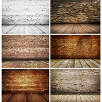 vinyl custom vintage brick wall wooden floor photography backdrops portrait photo background studio prop 21712 yxzq 05