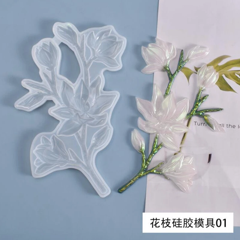 

Новая прозрачная силиконовая форма для декоративных изделий из смолы DIY цветочная ветка эпоксидная смола, форма для ювелирных изделий