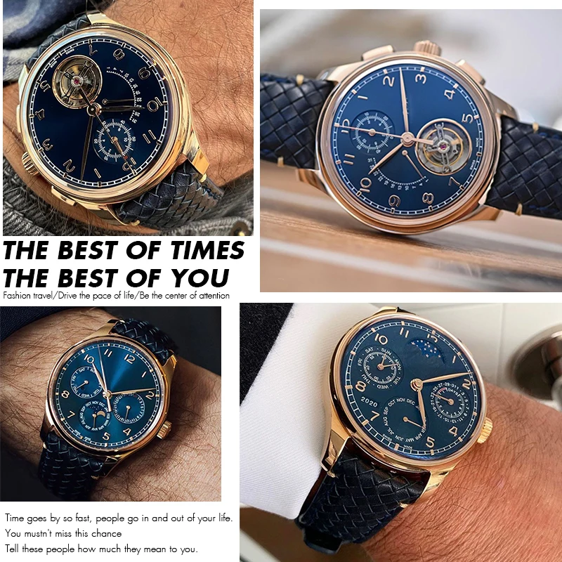 20 21mm 22mm High Quality Cowhide Woven Watchband Fit for IWC Portugieser Pilot's Watches Curved End Genuine Leather Watch Strap