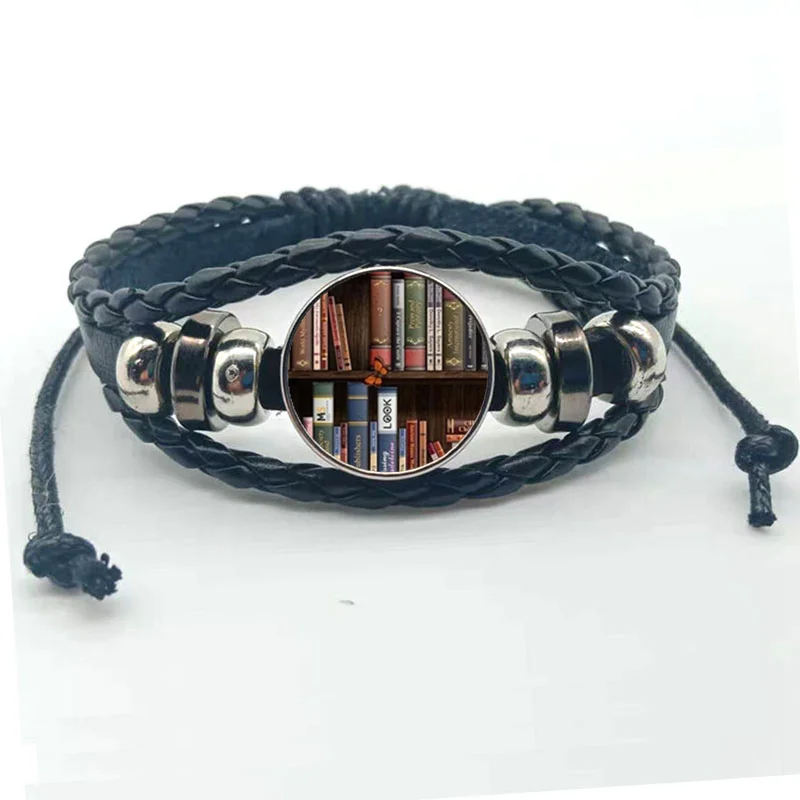Новые ностальгические книги браслет с фото пара ювелирных изделий библиотекарь