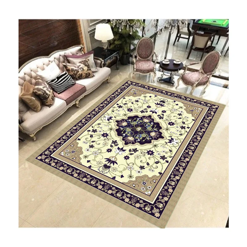 

120x160 Retro Vintage Carpet Persian Carpet Living Room Bedroom Mat Anti-slip Area Carpet Absorbent Boho Carpet