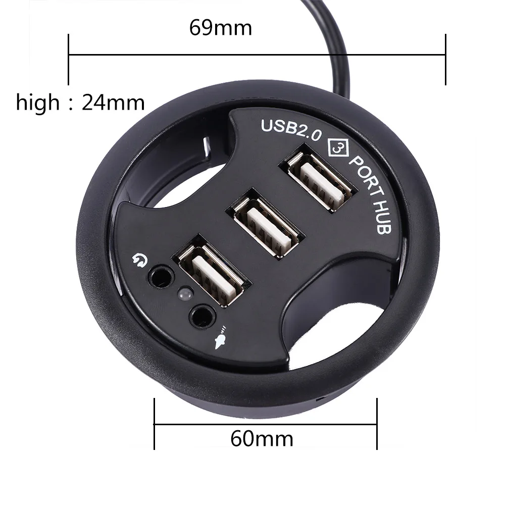 USB2.0 мульти-Функция концентратор 3 Порты с аудио ухо адаптер тегов USB комбо