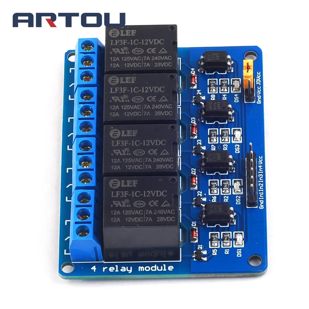 4 канальный 12В релейный модуль низкого уровня выход Релейный для Arduino|relay module|module