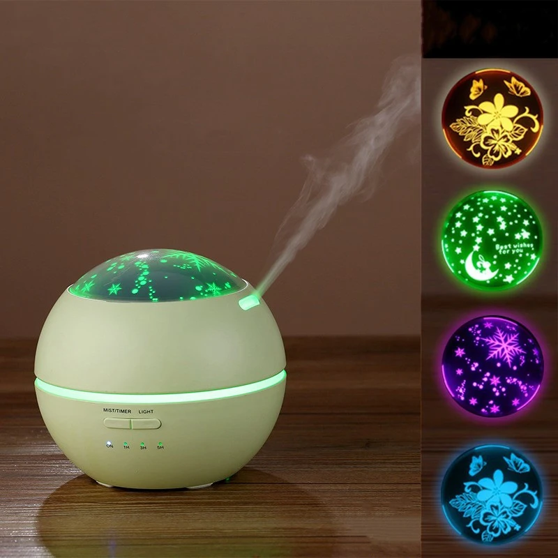 

150ML Air Humidifier Ultrasonic Aroma Essential Oil Diffuser With Adapter Night Light Aromatherapy Mist Maker For Home Office