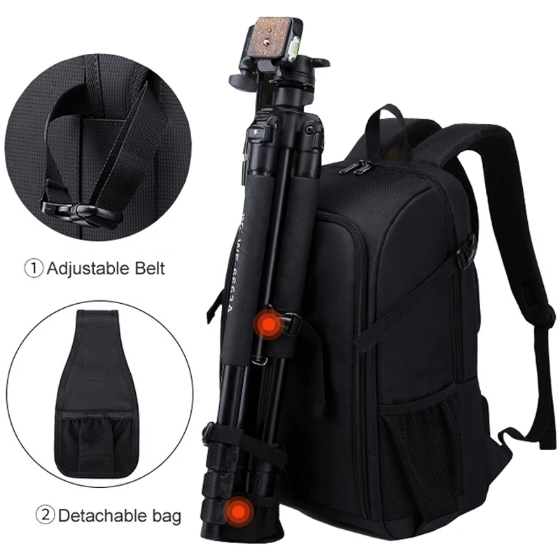big capacity photography camera waterproof shoulders backpack video tripod dslr bag w rain cover for canon nikon sony pentax free global shipping