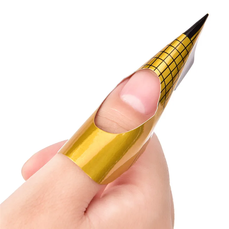 

100pcs Self-adhesive Nail Forms For Acrylic UV Gel Tip Nails Extension Guide French DIY Tools Nail Forms Stickers