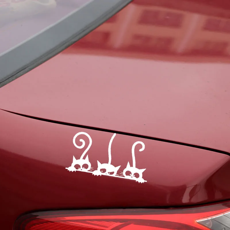 

Car Sticker Cute Cat Family Car Sticker Waterproof PVC Decal Car Motorcycle Notebook Decoration Black/Silver 14.8cm * 8.3cm