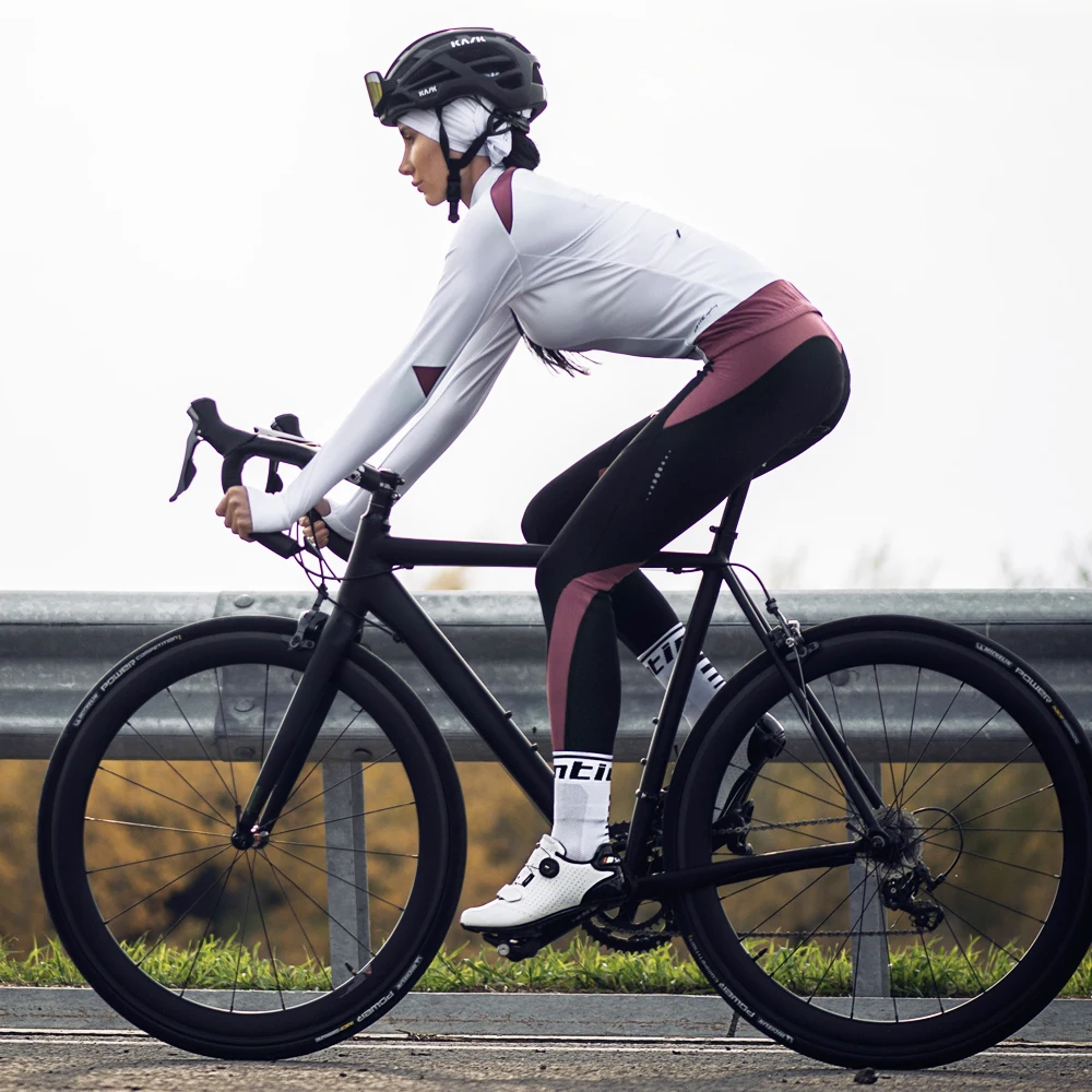 Santic зимние женские велосипедные колготки флисовые теплые штаны Pro Fit 4D