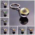 Брелок для ключей в стиле ретро, подвесные подарочные украшения в виде стеклянного шара с компасом в стиле стимпанк, кабошон со стеклянным шаром
