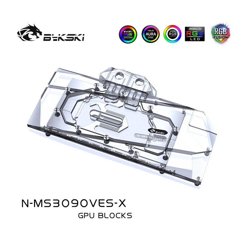 

Bykski GPU Water Cooling Block For MSI Geforce RTX 3080/3090 VENTUS 3X 10G/24G OC, Full Cover RGB/RBW Watercooler ,N-MS3090VES-X