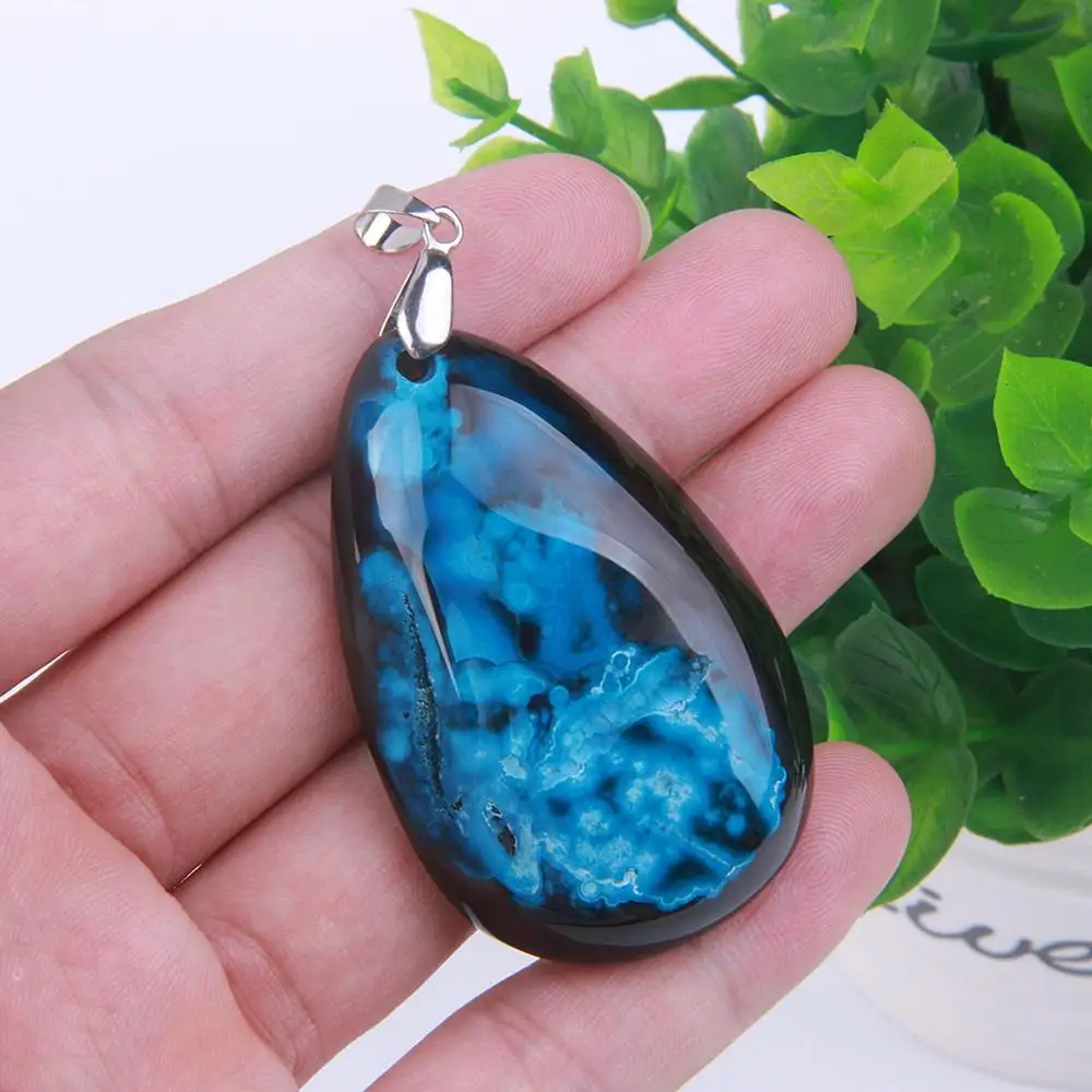 1 шт. высокое качество восстанавливающий натуральный синий бирюзовый агат рейки