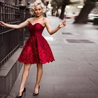 Темно-красные короткие платья для выпускного вечера, сексуальные женские платья, платье для выпускного вечера