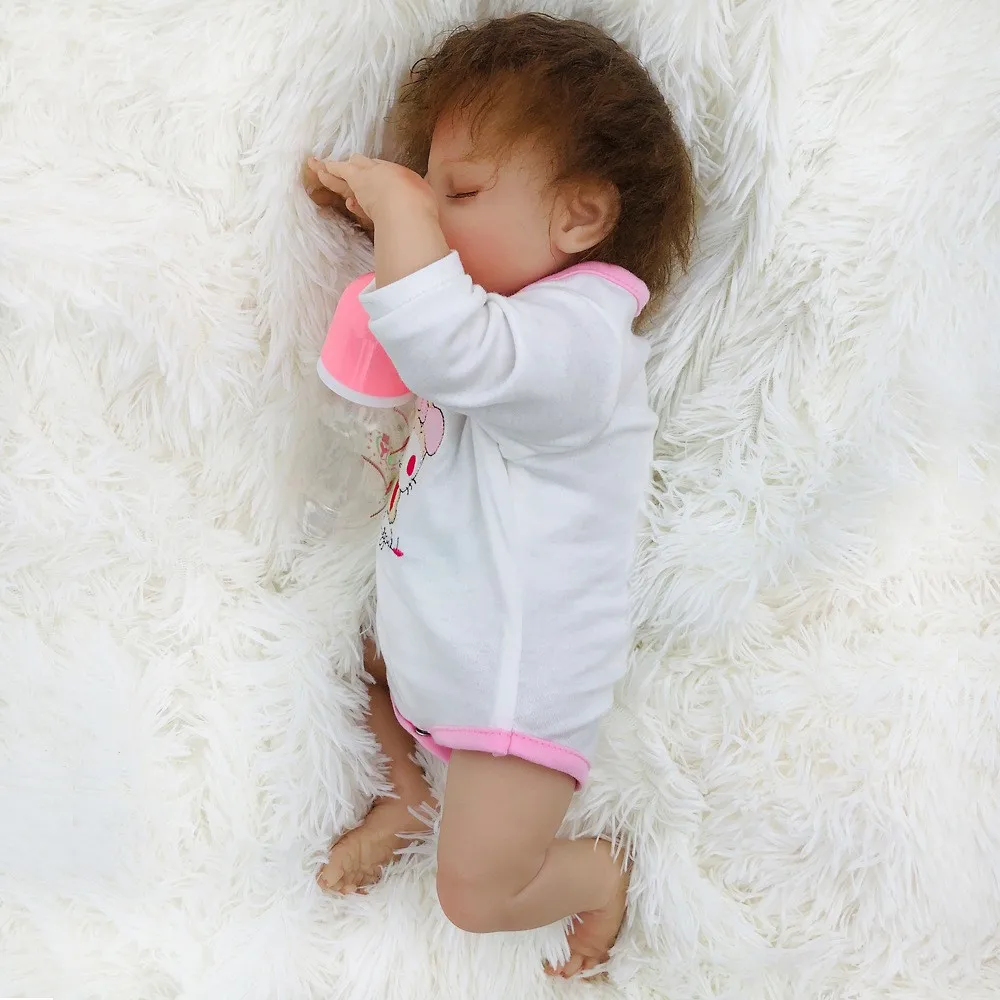 18 дюймов 46 см Reborn baby doll реалистичные Новорожденные куклы Реалистичные полные