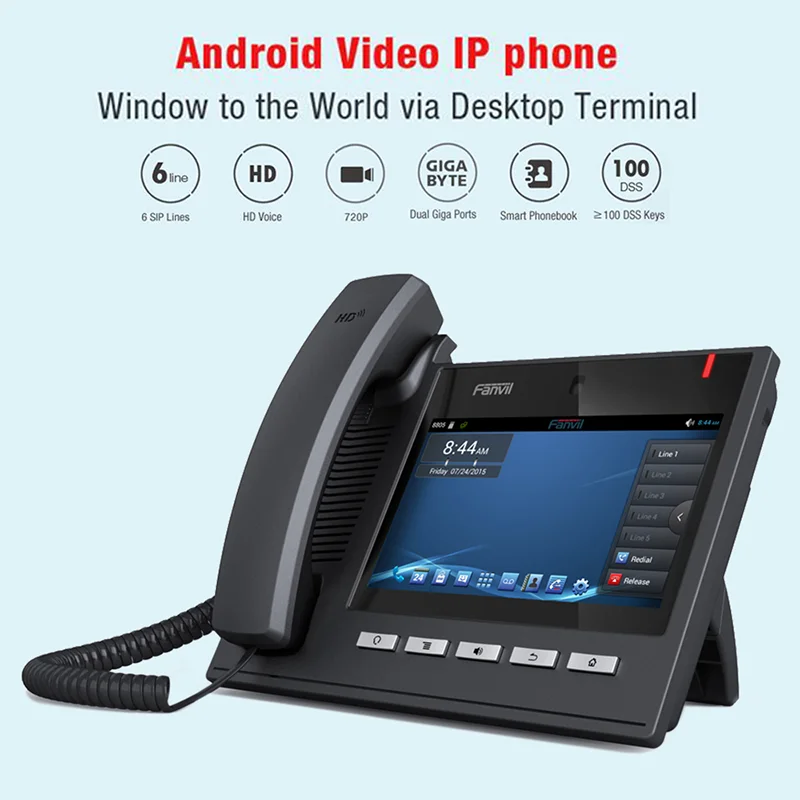 Fanvil C600 4 Гб флэш памяти Android видео телефон HD смартфон Поддержка трех вечеринок