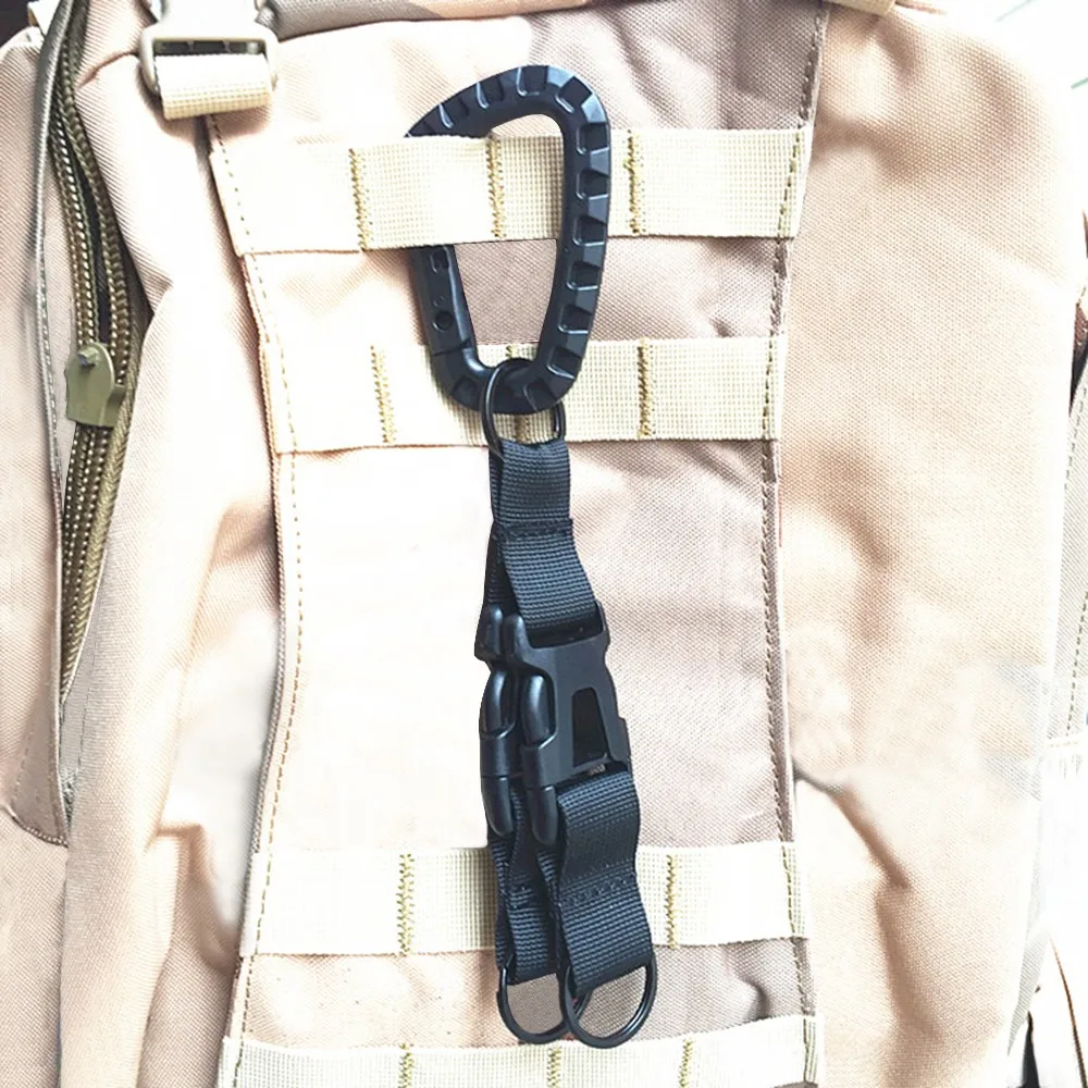 Открытый Многофункциональный Molle нейлоновая лента Тактический Брелок с портативной пряжкой ремня для пеших прогулок охоты альпинизма кемпинга