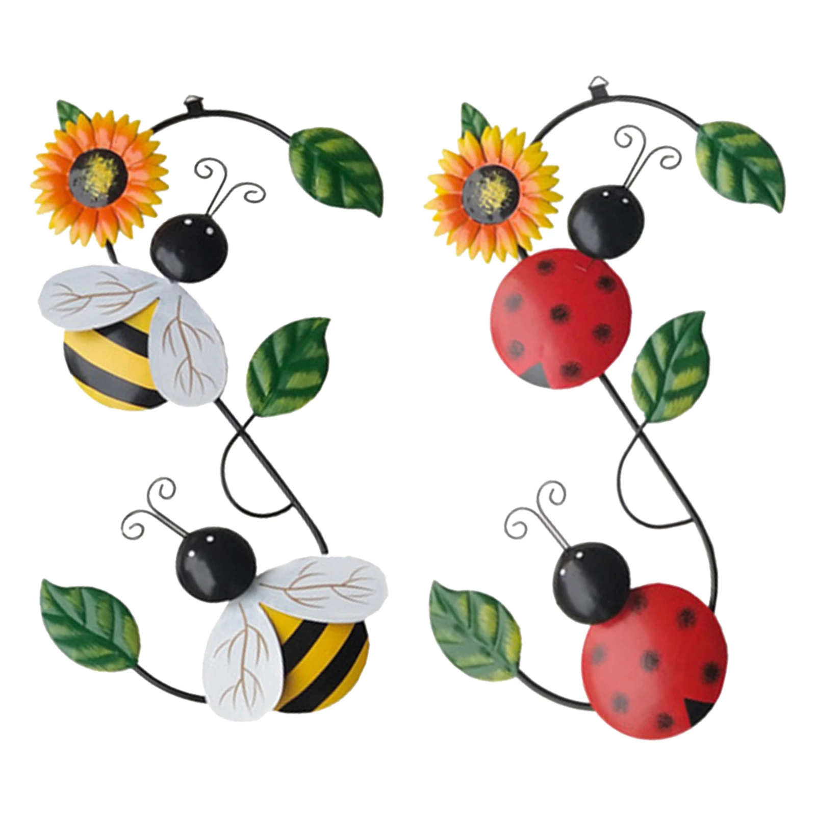 

Божья коровка пчела настенное украшение металлический Железный Искусство ретро деревенский кованый кулон для кофе бар Домашний фон подвес...