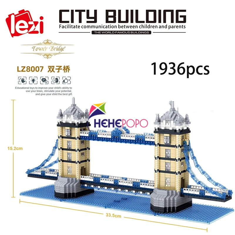 

World Architecture Eiffel Tower Big Ben Leaning Tower White House Sydney Opera House Diamond Building Blocks Children Adult Toys