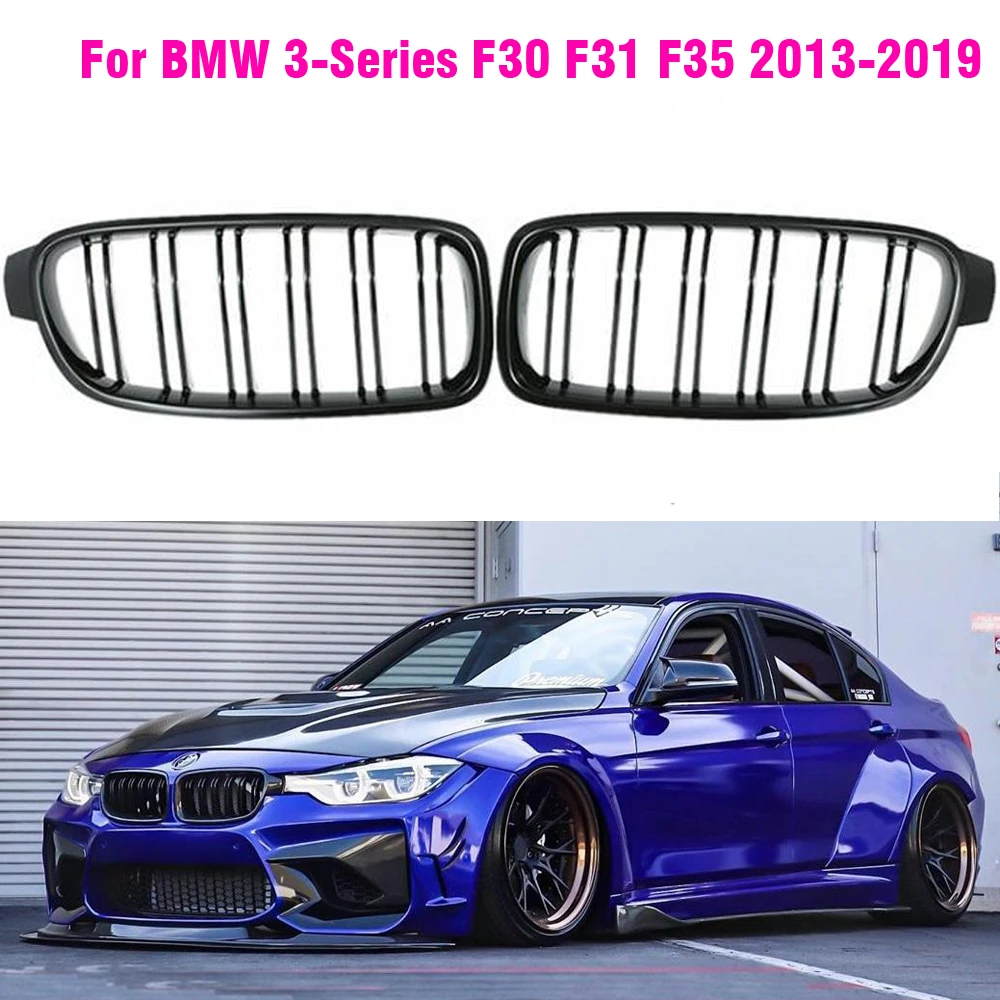 Глянцевая черная передняя решетка радиатора для BMW 3 серии F30 F31 F35 F80 2012 2013 2014 2015 2018