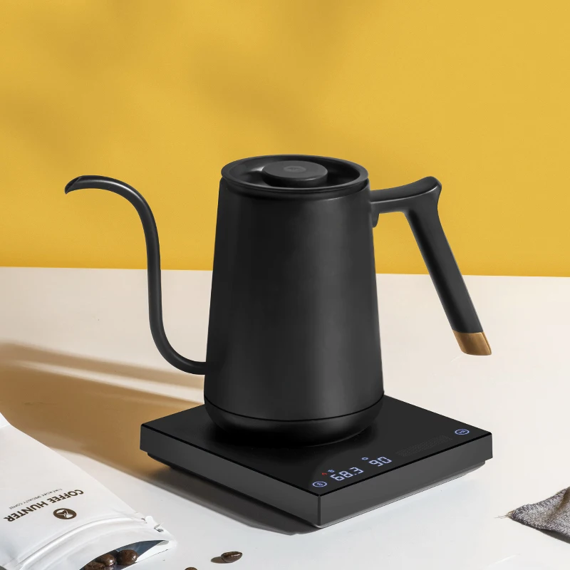 TIMEMORE-cafetera el&eacute;ctrica inteligente Fish con cuello de cisne, m&aacute;quina de caf&eacute; con control de temperatura variable, 600ml, 220V-1