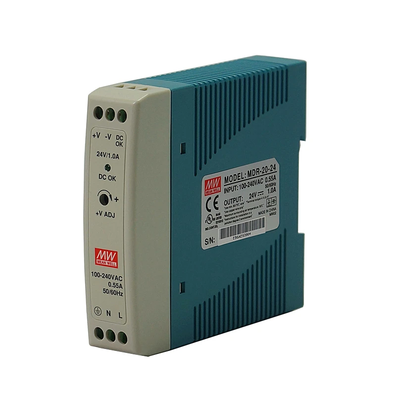 Источник питания постоянного тока мощность MDR-10 MDR-20 MS-150-12 MDR-20-24 24 В 1 А