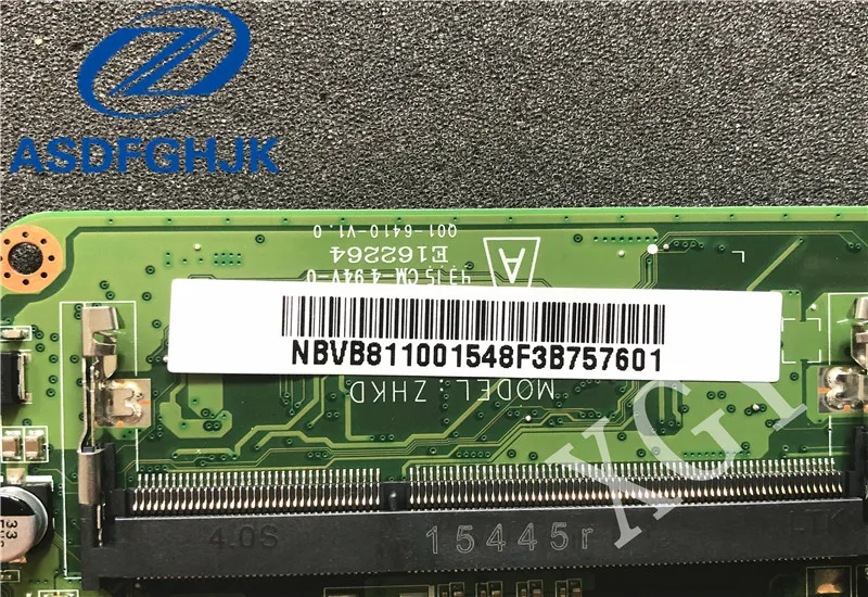 new Laptop Motherboard NBVB811001 For Acer for aspire ES1-131 MAIN BOARD DAZHKDMB6E0 DDR3 SR29H N3050 100% full tested | Компьютеры и