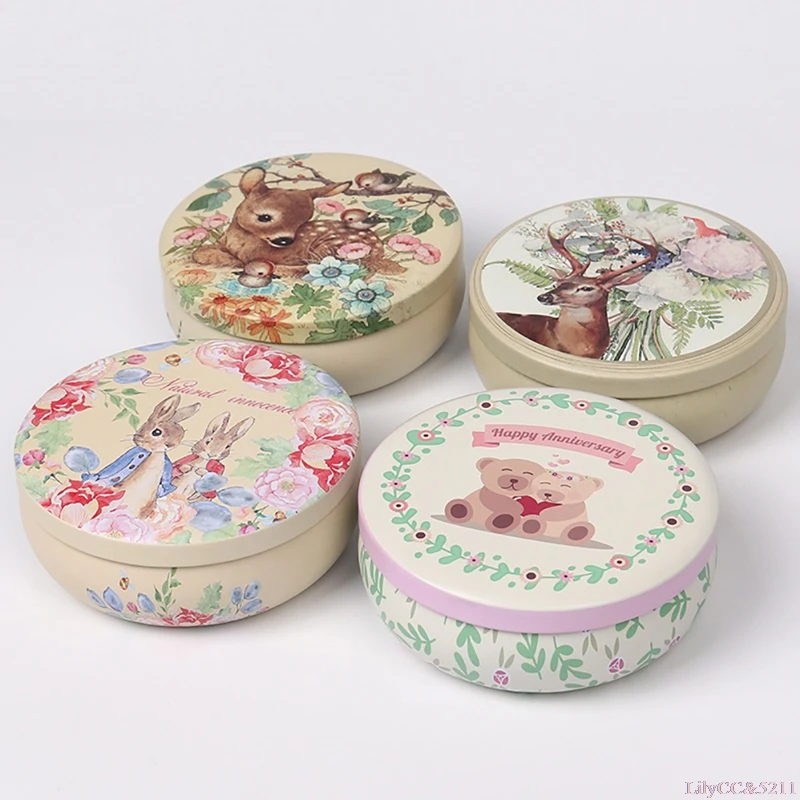 Круглые карманные мини-канистры для чая металлические контейнеры Свадебная