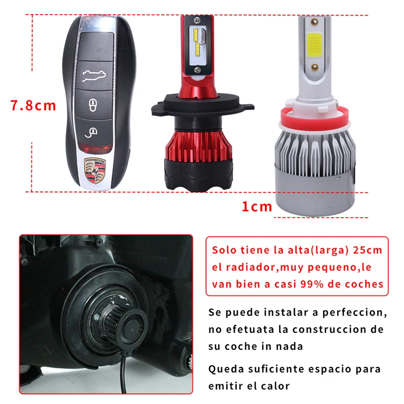 H4 фар автомобиля H7 светодиодный мини объектив проектора H1 H11 H3 HB3 HB4 H27 880 H13 H8 H9 9005 9006 12V 24V luces светодиодный para авто лампа