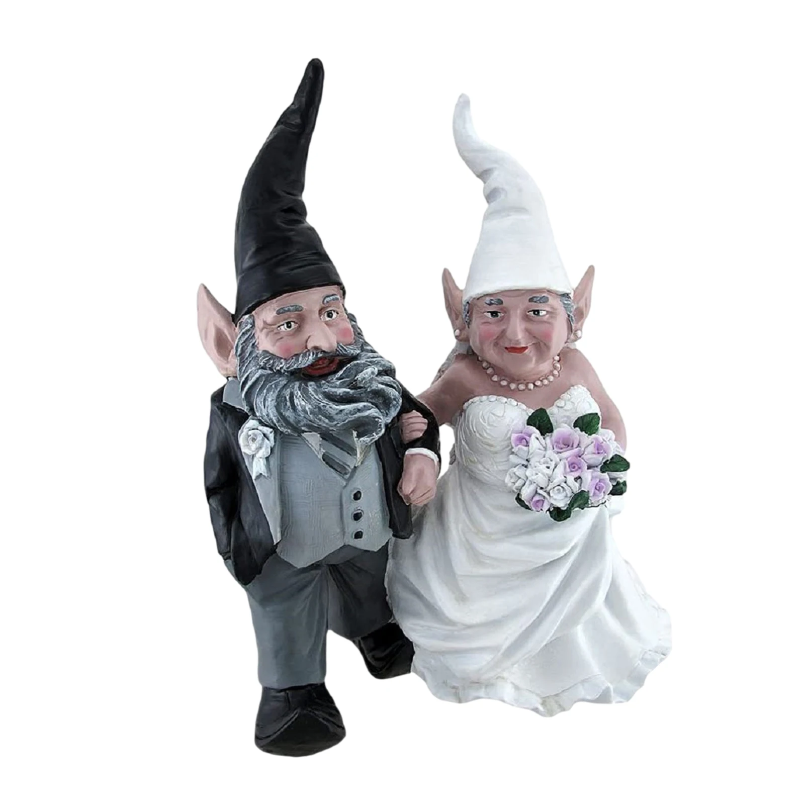 

Садовая парная статуя гном, милая старинная парная статуя для свадьбы, домашний декор, искусство, смешной подарок