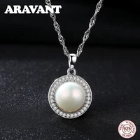 charm pearl jewelry freshwater pearl necklace pendant 925 sterling silver jewelry fashion necklaces for women 2020 new