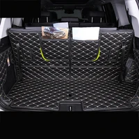 for trumpchi gs8 wearable fiber leather car trunk mat cargo liner 2017 2018 2019 2020 luggage boot carpet rug