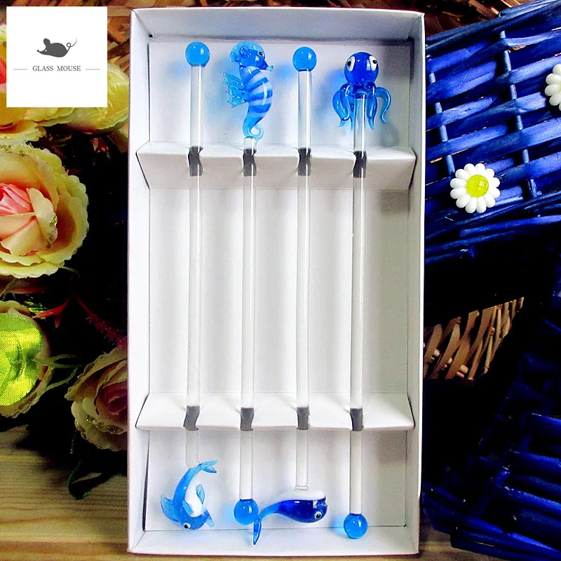 Морские искусственные Коктейльные Винные бокалы перемешивающие палочки