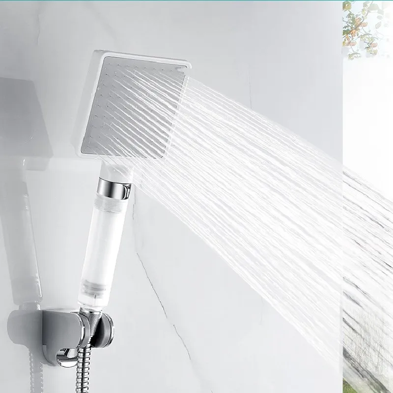 

Shower Head Hand-held Antibacterial Material Replaceable Filter Element Water Saving Wall Mount Showerhead With Hose