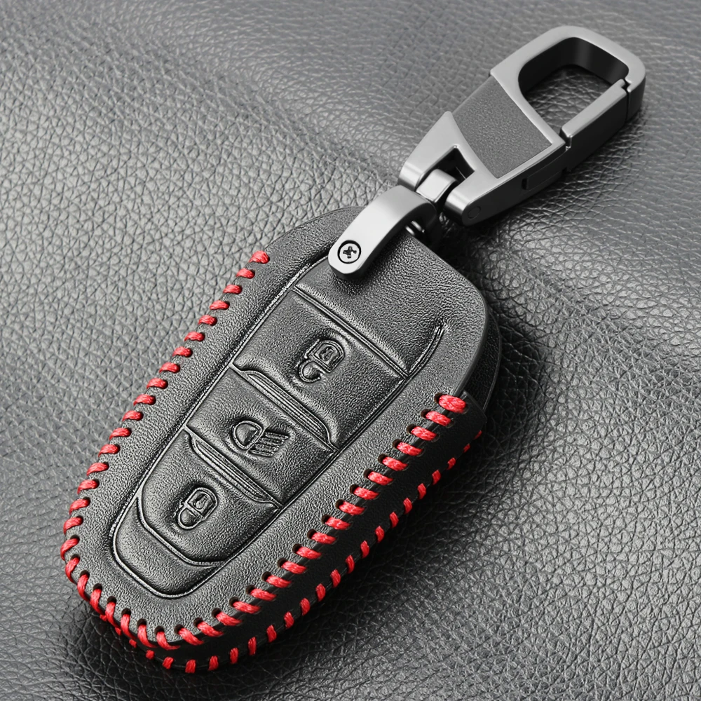 Фото Кожаный чехол для ключей Fob Citroen C1 C2 C3 C4 C5 DS3 DS4 Picasso Xsara Peugeot 107 206 308 307 3008 5008 Expert |