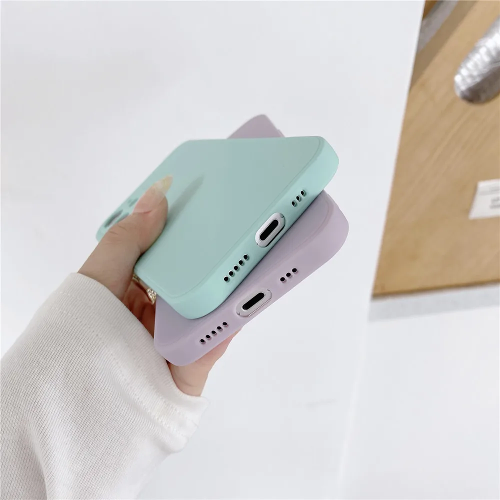 for p40 lite case soild color square silicone phone case for huawei p30 lite p20 p50 pro mate 10 20 30 soft silicon bumper cover free global shipping