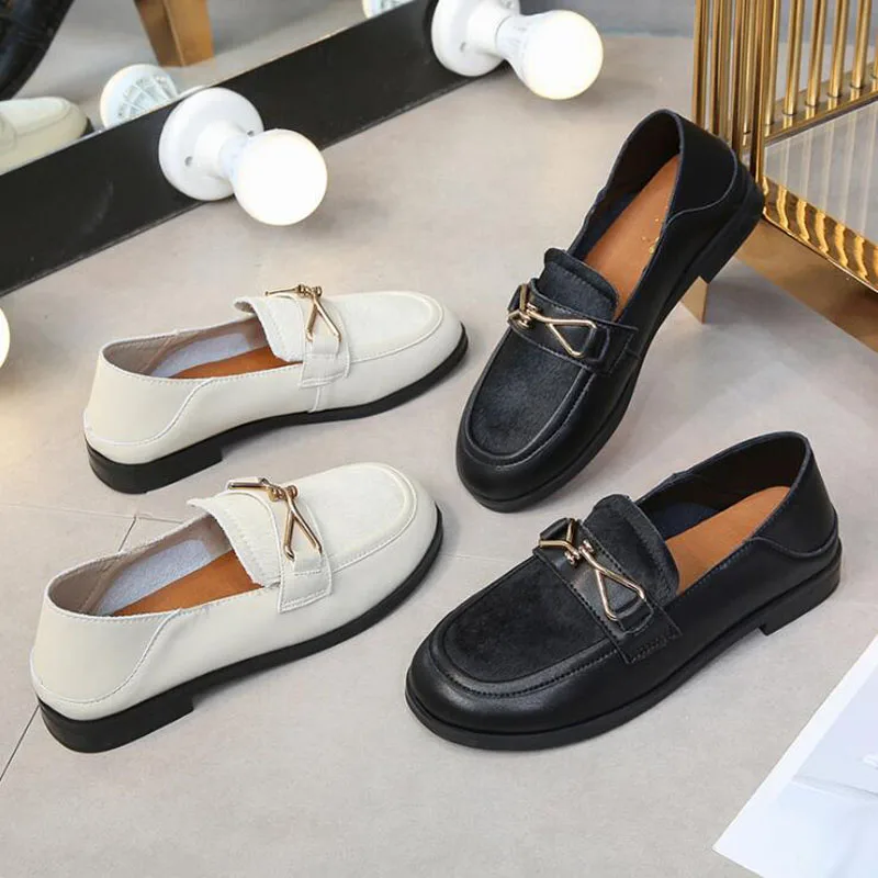 

New flat shoes ladies flat shoes autumn ladies slippers leather women's shoes non-slip ballet bow tie ladies shoes size
