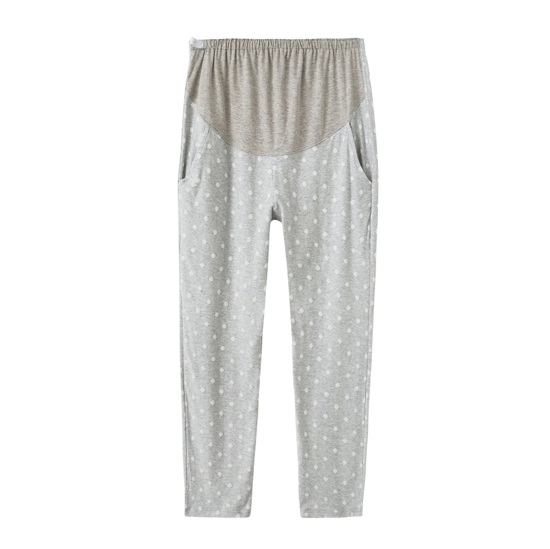 Mutterschaft Warme шланг feur Schwangere Frauen Schwangere Hosen Schwangerschaft Kleidung fruhling Sommer Mutterschaft Hohe T - Цвет: gray 1