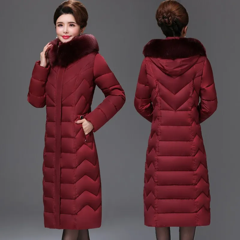 2019 зимние женские парки высокого качества размера плюс 6XL длинное женское пальто